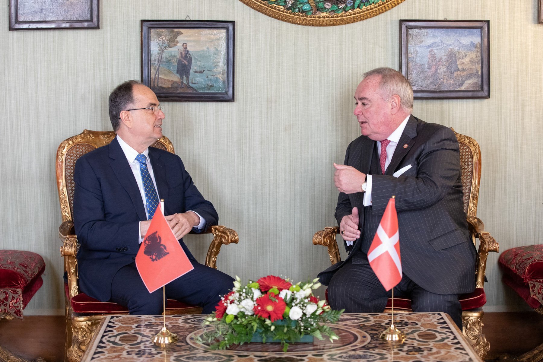Il Presidente albanese in visita ufficiale al Gran Maestro dell’Ordine di Malta