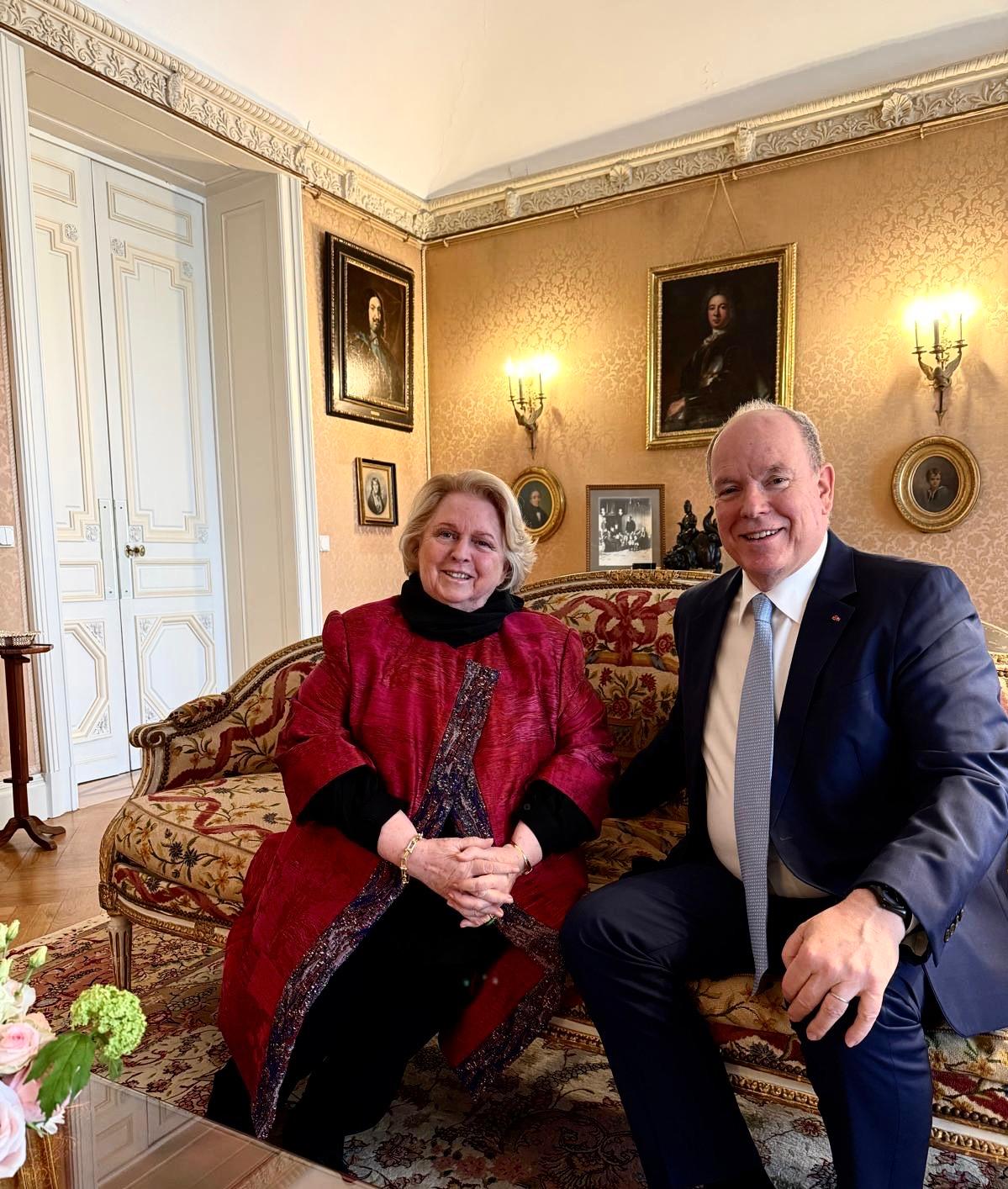 Private Audience of H.E. Ms Daniela MEMMO d’AMELIO with H.S.H. Prince Albert II of Monaco