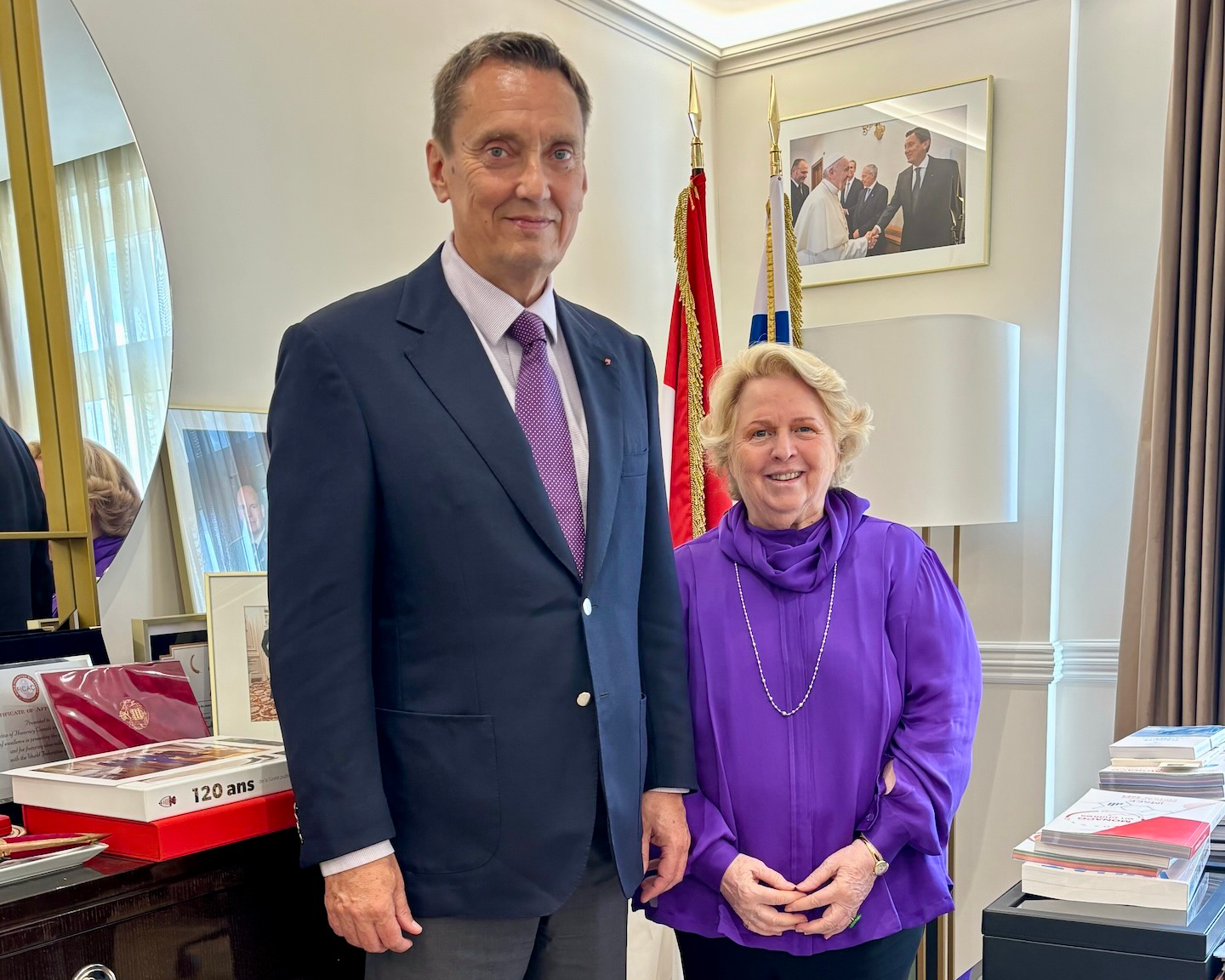 Courtesy Visit of Her Excellency Ms Daniela MEMMO d’AMELIO to the President of the Association of Honorary Consuls of Monaco